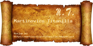 Martinovics Titanilla névjegykártya